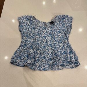 Blue floral tank